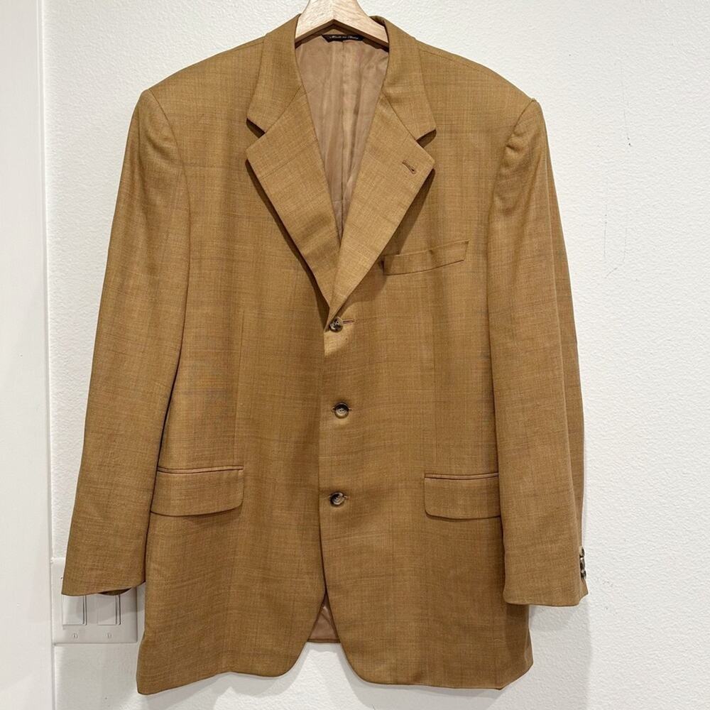 Canali Proposta Micro Houndstooth Sport Jacket Wool Blazer Suit 56